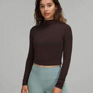NWOT Lululemon All Aligned Mock Neck Long Sleeve *Nulu - French Press